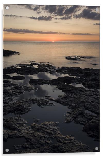 Lake Superior Sunrise Acrylic by Michael Treloar