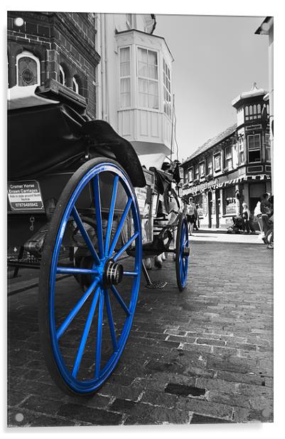 Blue wheels Acrylic by Stephen Mole