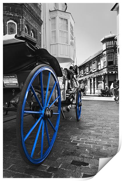 Blue wheels Print by Stephen Mole