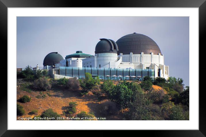 Griffiths Observatory Framed Mounted Print by David Smith