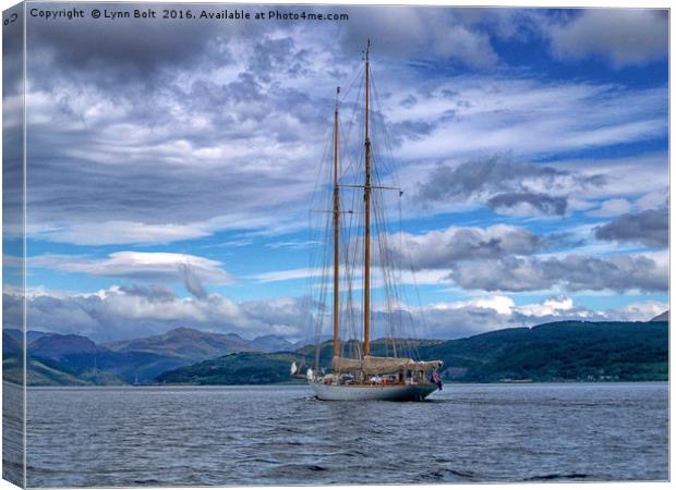 Sailing on Loch Long Argyll Scotland Canvas Print by Lynn Bolt