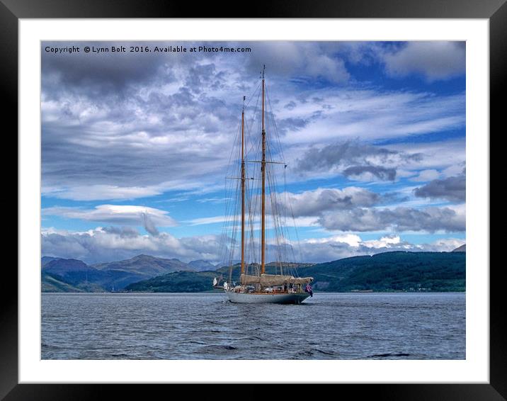 Sailing on Loch Long Argyll Scotland Framed Mounted Print by Lynn Bolt