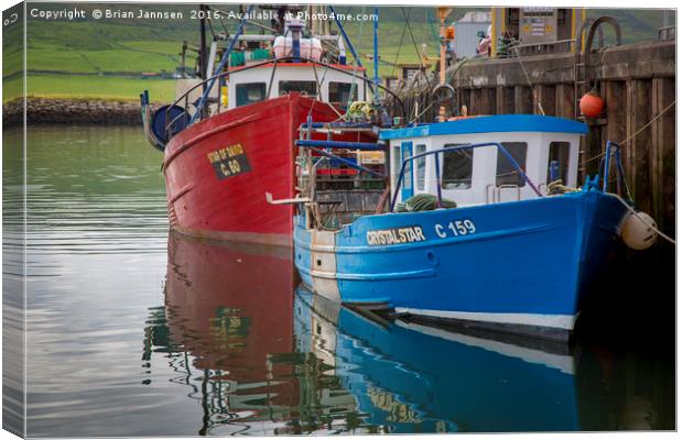 Dingle Fishing Boats Canvas Print by Brian Jannsen