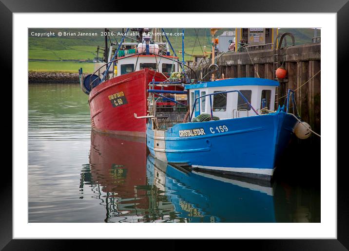 Dingle Fishing Boats Framed Mounted Print by Brian Jannsen