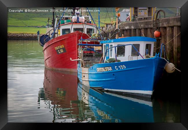 Dingle Fishing Boats Framed Print by Brian Jannsen