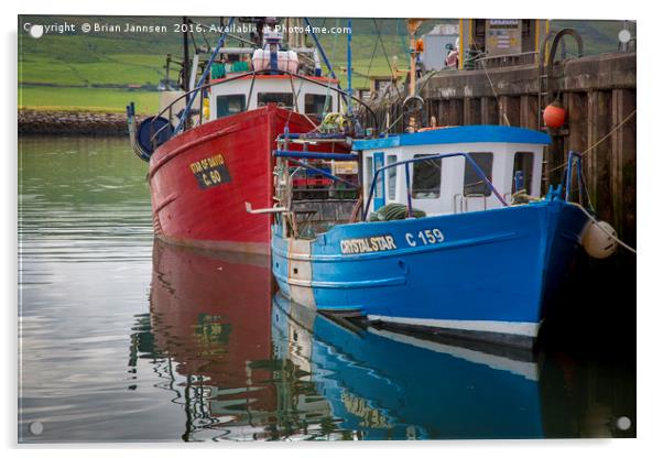Dingle Fishing Boats Acrylic by Brian Jannsen