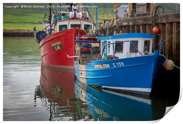 Dingle Fishing Boats Print by Brian Jannsen