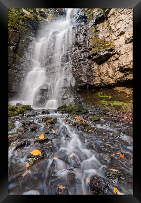 Swallet Falls Autumn Framed Print by James Grant