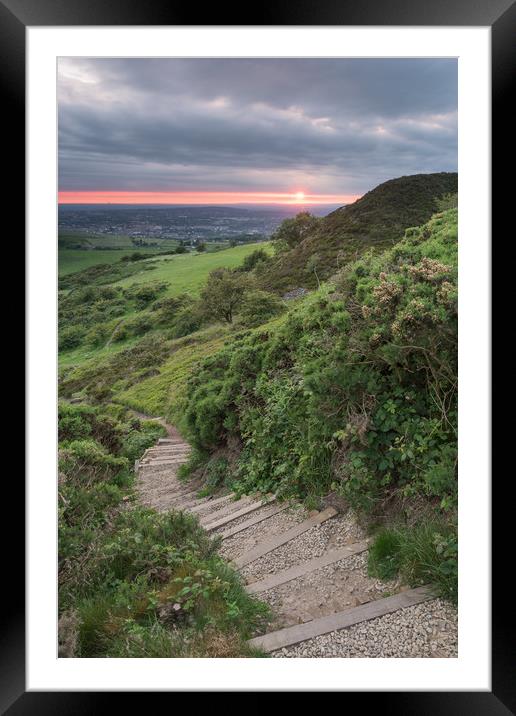Teggs Nose Sunset Framed Mounted Print by James Grant