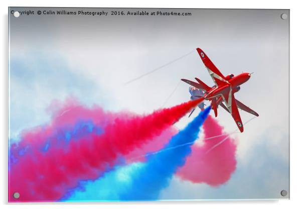 The Red Arrows RIAT 2016 3 Acrylic by Colin Williams Photography