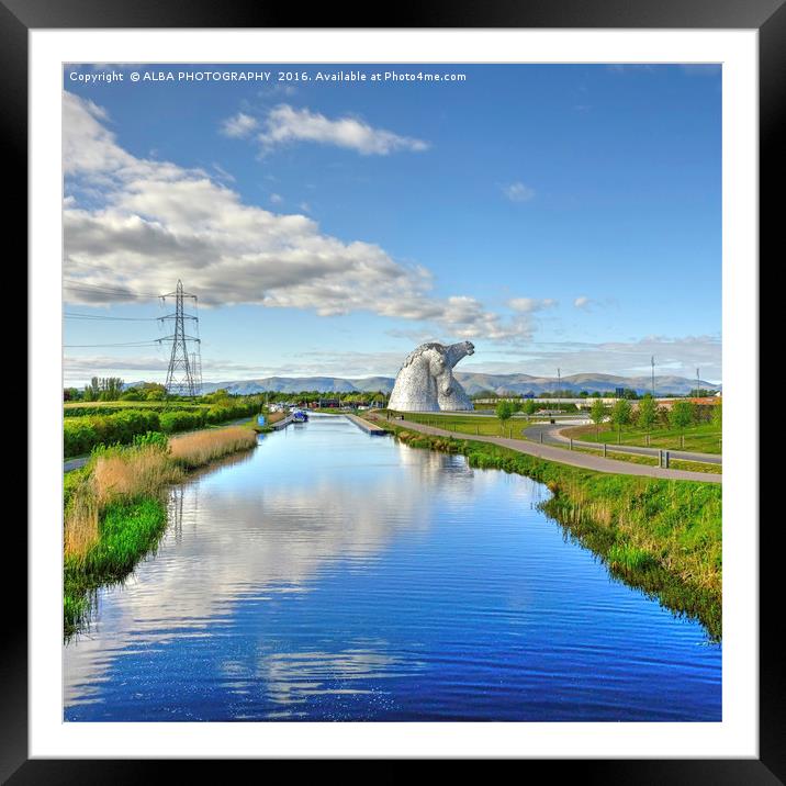 The Kelpies, Helix Park, Scotland Framed Mounted Print by ALBA PHOTOGRAPHY