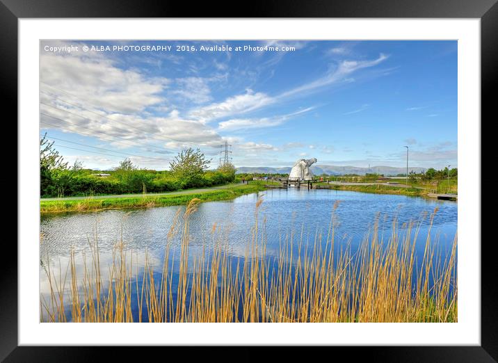The Kelpies, Helix Park, Scotland Framed Mounted Print by ALBA PHOTOGRAPHY