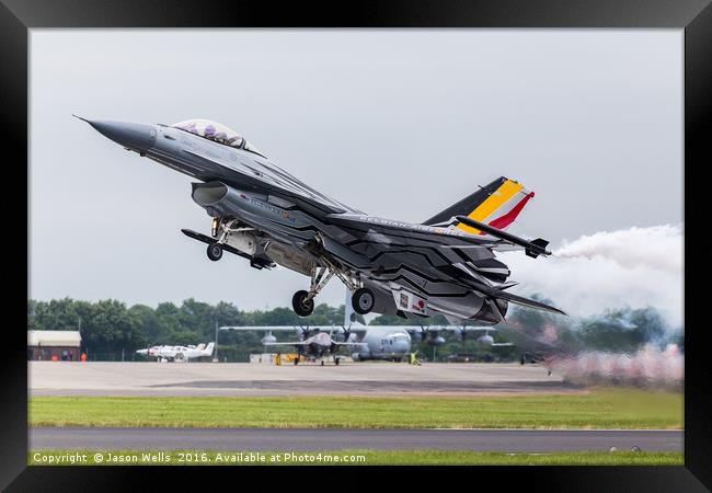 Belgian Air Component F-16AM Fighting Falcon after Framed Print by Jason Wells