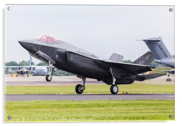 F-35A slows to land Acrylic by Jason Wells