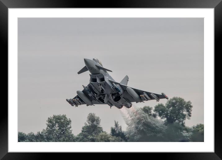 Eurofighter Typhoon Gets Airborne Framed Mounted Print by J Biggadike