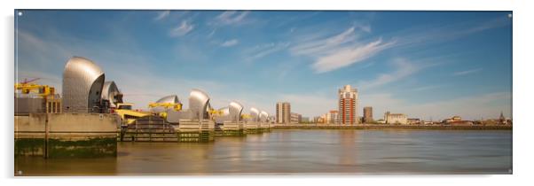 Thames Barrier London Acrylic by Clive Eariss