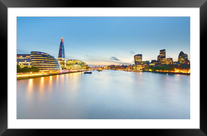 London at Sunset Framed Mounted Print by Svetlana Sewell