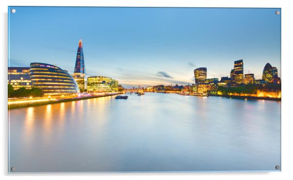 London at Sunset Acrylic by Svetlana Sewell