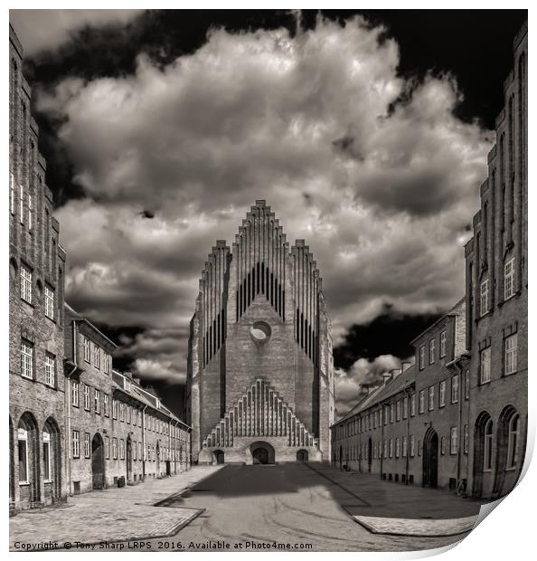 Grundtvig Church (Grundtvigs Kirke), Copenhagen Print by Tony Sharp LRPS CPAGB
