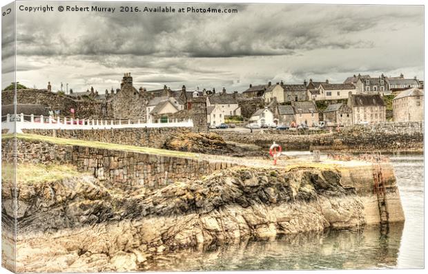 Portsoy Harbour Canvas Print by Robert Murray