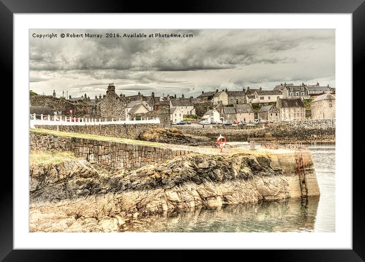 Portsoy Harbour Framed Mounted Print by Robert Murray
