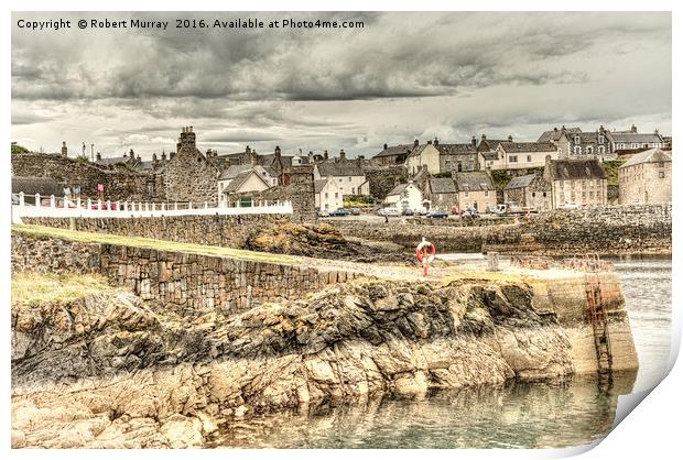 Portsoy Harbour Print by Robert Murray