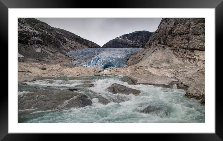 Nigardsbreen Glacier Framed Mounted Print by Nigel Jones