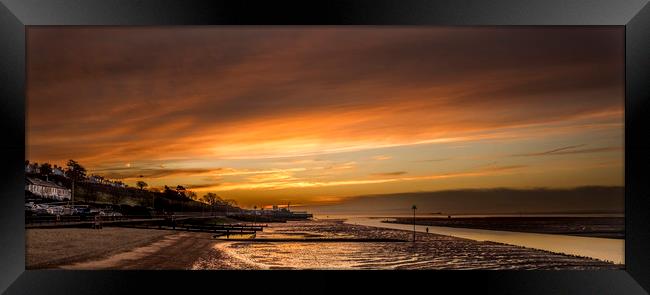 Dawn over Leigh on Sea Framed Print by peter tachauer