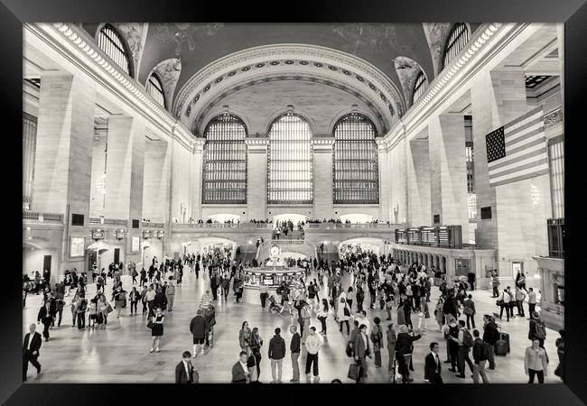 Grand Central Terminal monochrome Framed Print by Belinda Greb