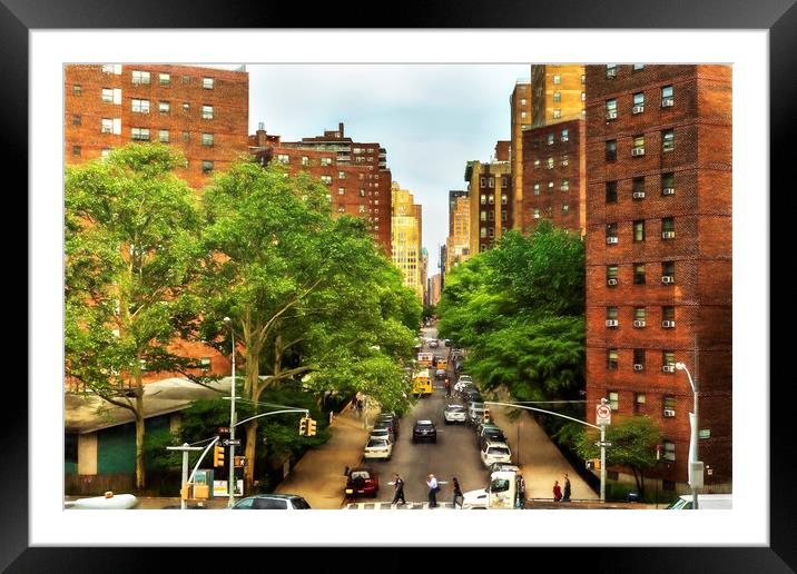 10th Ave and W 26th St New York City Framed Mounted Print by Belinda Greb