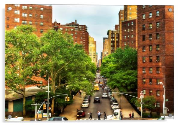 10th Ave and W 26th St New York City Acrylic by Belinda Greb