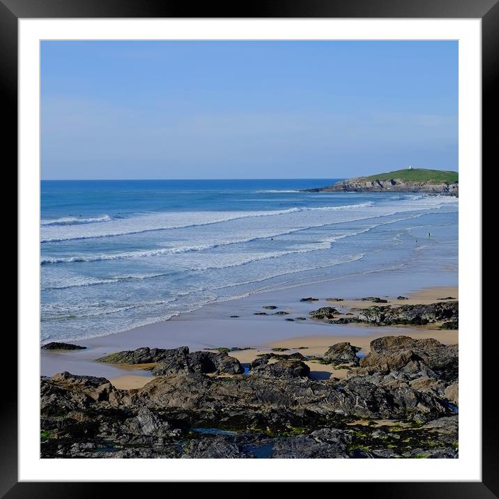 Fistral Beach  Newquay Framed Mounted Print by Diana Mower