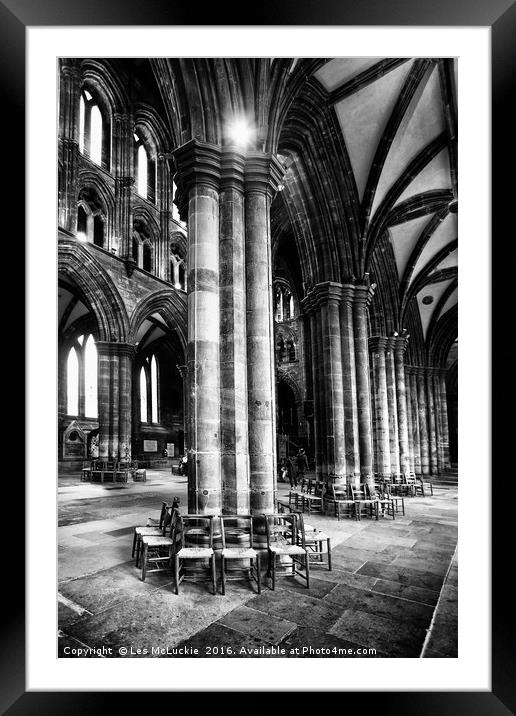 Gothic Grandeur Glasgow Cathedral Framed Mounted Print by Les McLuckie