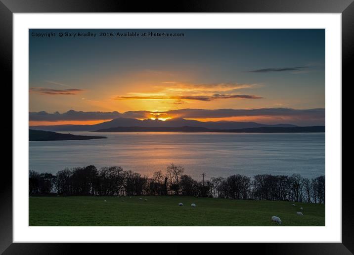 Sunset over Arran Framed Mounted Print by GBR Photos