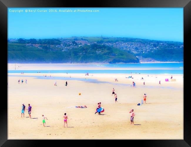 Sunkissed Beach Bliss Framed Print by Beryl Curran