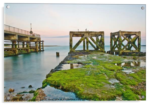 Eastney pier Acrylic by Julian Paynter