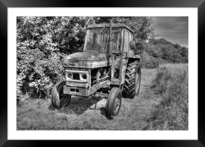 Leyland Farm Tractor Framed Mounted Print by Nicola Clark