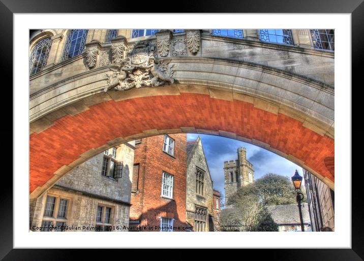 Bridge of Sighs in Oxford Framed Mounted Print by Julian Paynter