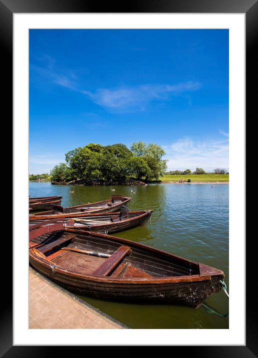 Serenity on Cleethorpes Boating Lake Framed Mounted Print by P D