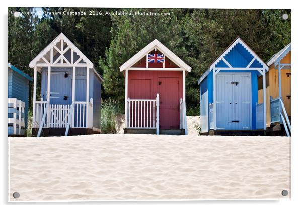 Wells next the Sea beach huts Acrylic by Graham Custance