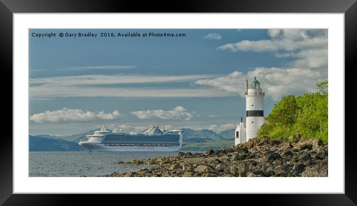 Caribbean Princess passing Cloch Lighthouse Framed Mounted Print by GBR Photos