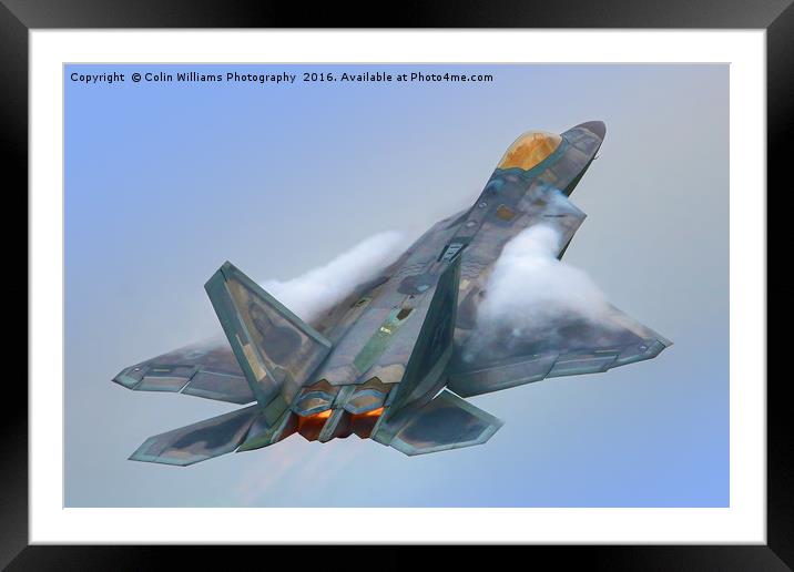 F22A Raptor RIAT 2016 - 1 Framed Mounted Print by Colin Williams Photography