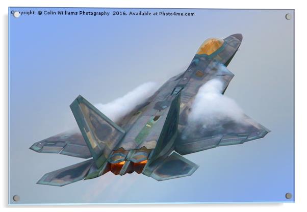 F22A Raptor RIAT 2016 - 1 Acrylic by Colin Williams Photography