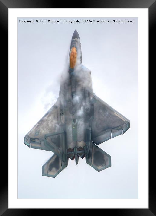 F22A Raptor RIAT 2016 - 2 Framed Mounted Print by Colin Williams Photography