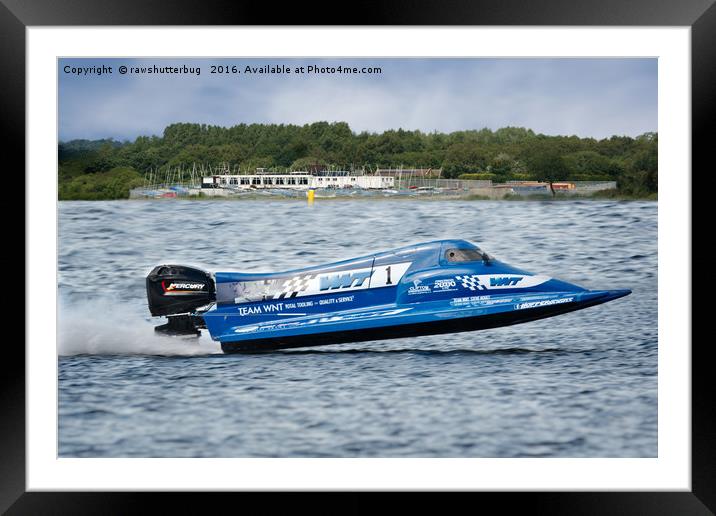 Powerboat GP Championship At Chasewater Framed Mounted Print by rawshutterbug 