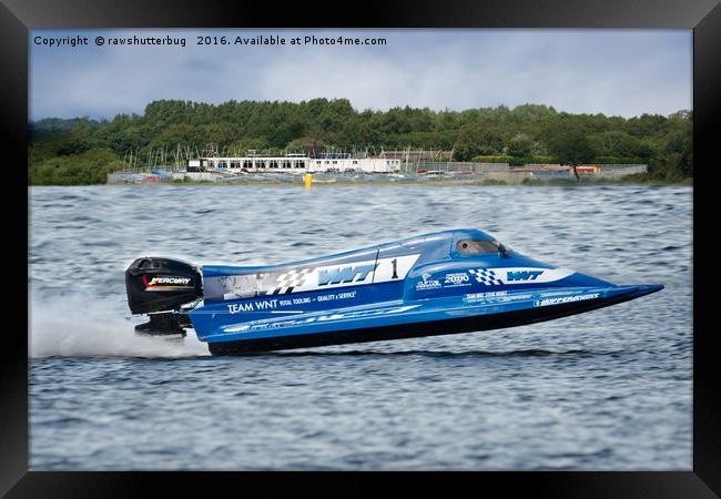 Powerboat GP Championship At Chasewater Framed Print by rawshutterbug 