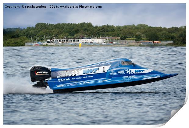 Powerboat GP Championship At Chasewater Print by rawshutterbug 