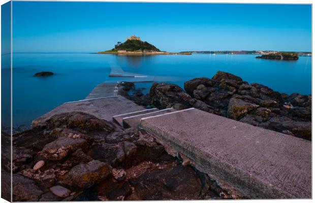 Tranquil St Michael's Mount  Canvas Print by Michael Brookes