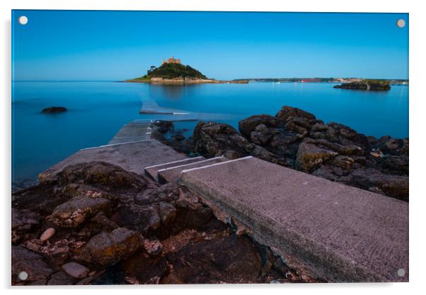 Tranquil St Michael's Mount  Acrylic by Michael Brookes