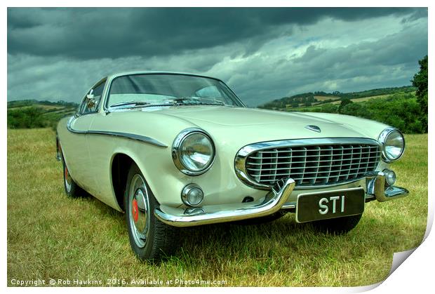 Volvo P1800 Coupe  Print by Rob Hawkins